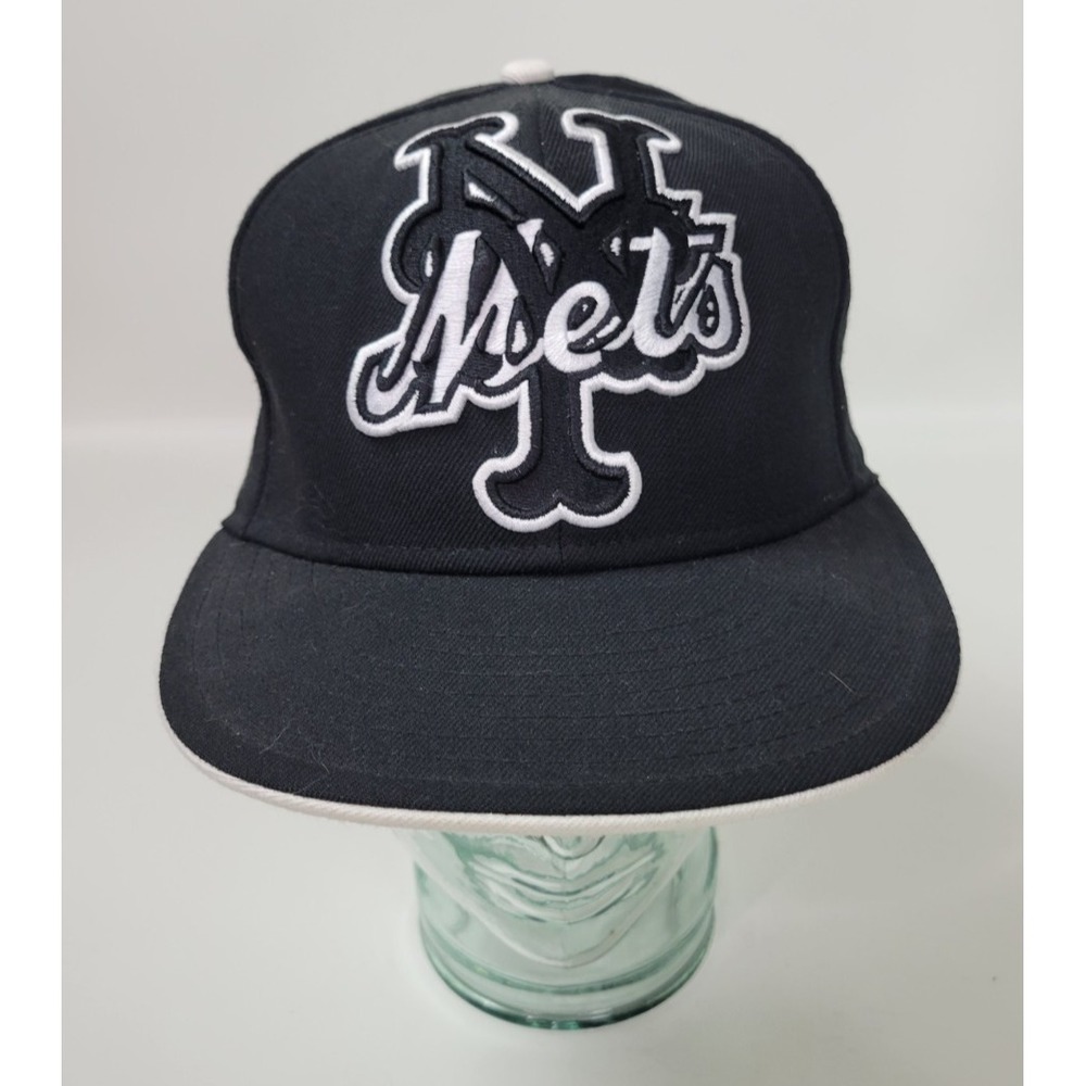 New Era 59Fifty New‎ York Mets Black Wool Fitted Hat Cap 7